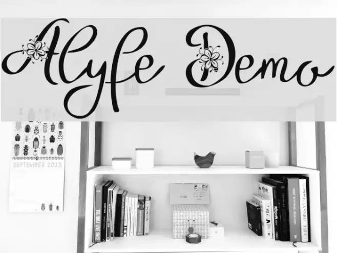 Alyfe Demo Font examples