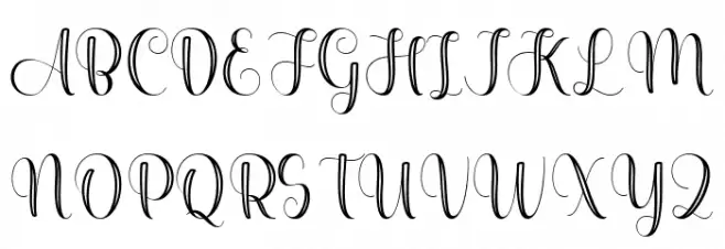 Alyne Font Litere mari