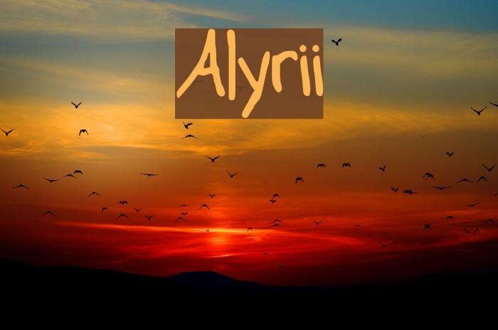 Alyrii Font examples