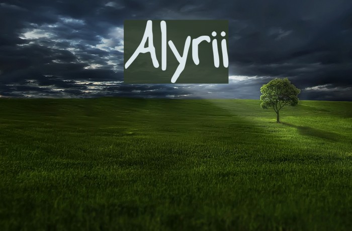 Alyrii Font examples