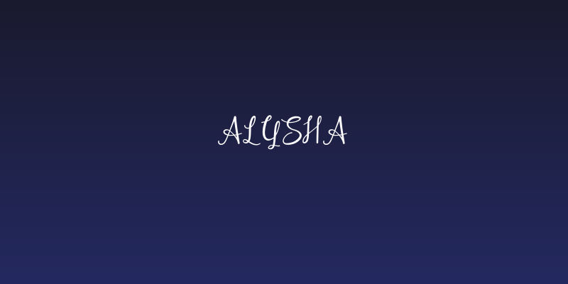 Alysha Social Header