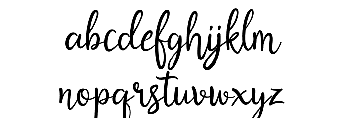 Alysha Font LOWERCASE