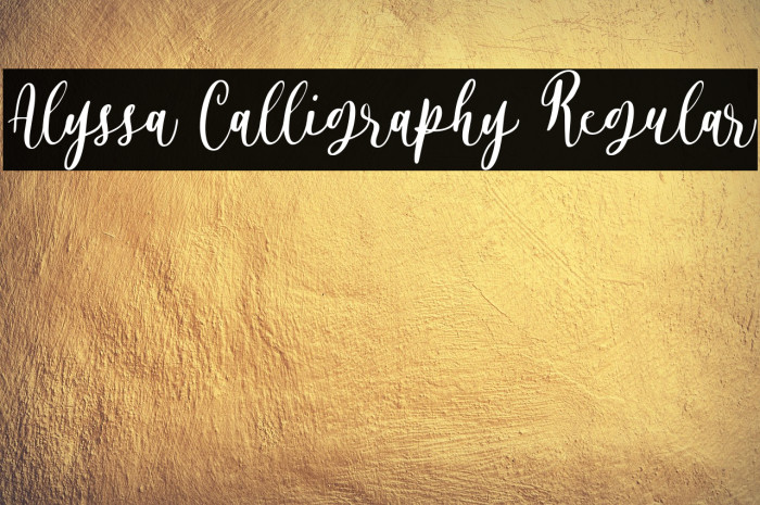 Alyssa Calligraphy Regular Example 1