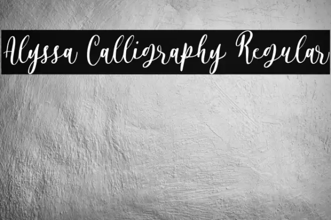 Alyssa Calligraphy Regular Font examples