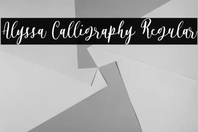 Alyssa Calligraphy Regular Font examples