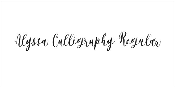Alyssa Calligraphy Regular Logo