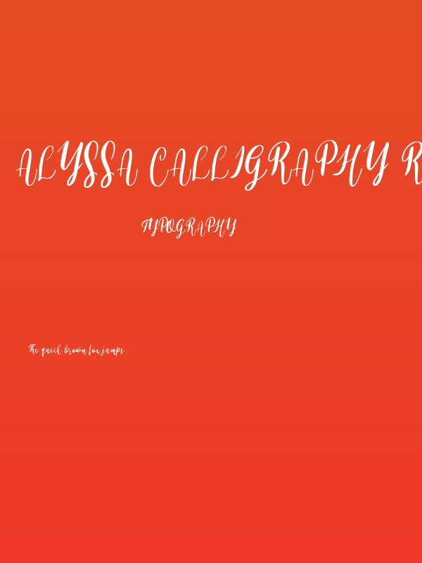 Alyssa Calligraphy Regular Poster