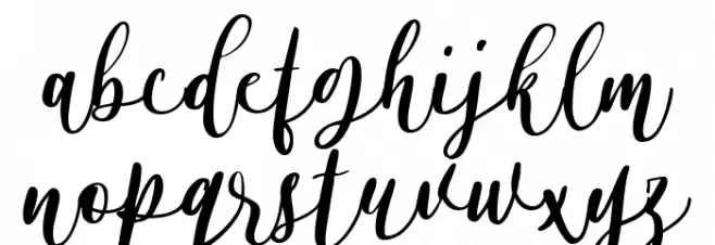 Alyssa Calligraphy Regular 字体 小写