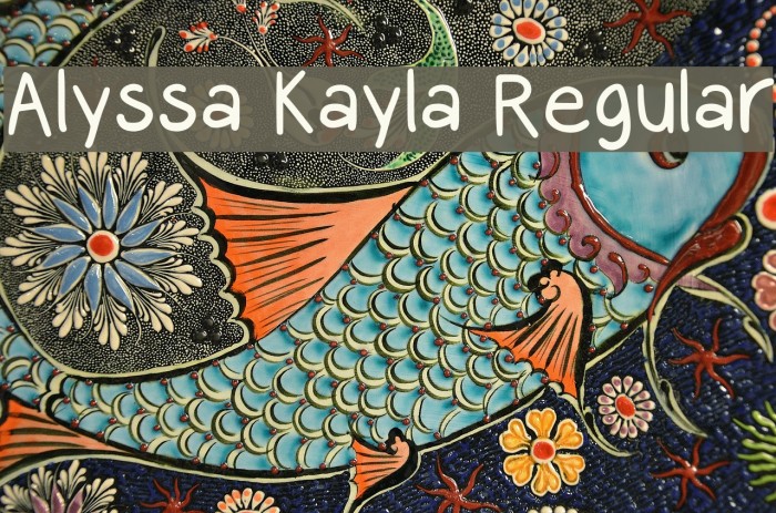 Alyssa Kayla Regular Font examples