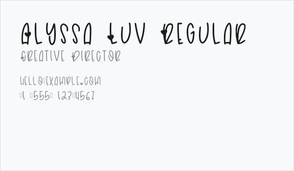 Alyssa Luv Regular Business Card