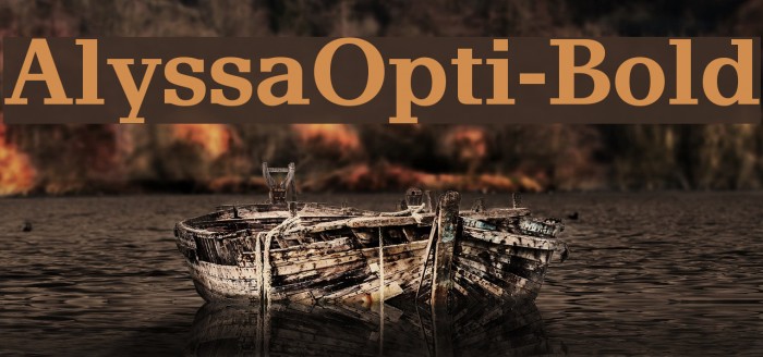 AlyssaOpti-Bold Font examples