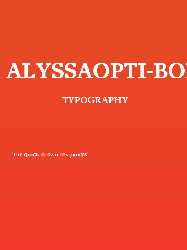 AlyssaOpti-Bold Poster