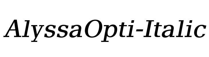 AlyssaOpti-Italic Font