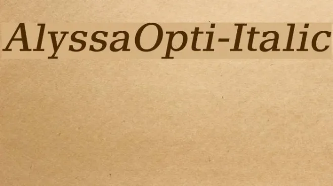 AlyssaOpti-Italic Example 2