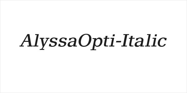 AlyssaOpti-Italic Logo