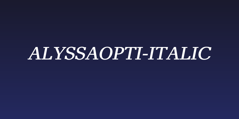 AlyssaOpti-Italic Social Header