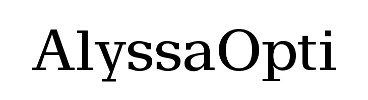 AlyssaOpti Font