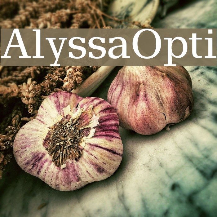 AlyssaOpti Шрифта examples