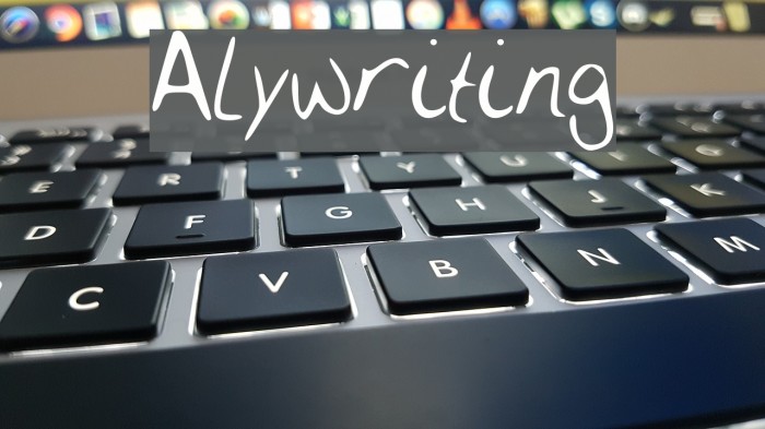 Alywriting Font examples