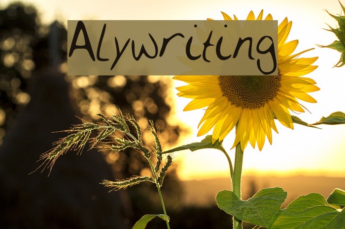 Alywriting Font examples
