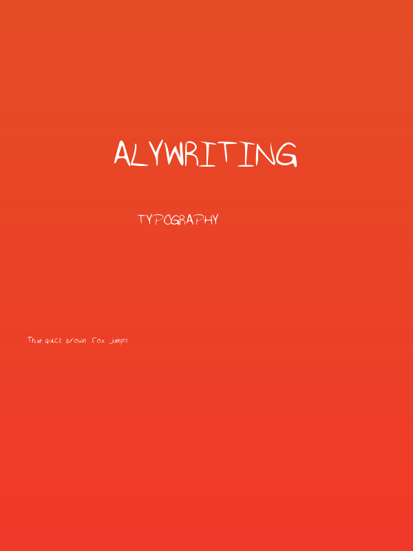 Alywriting Poster