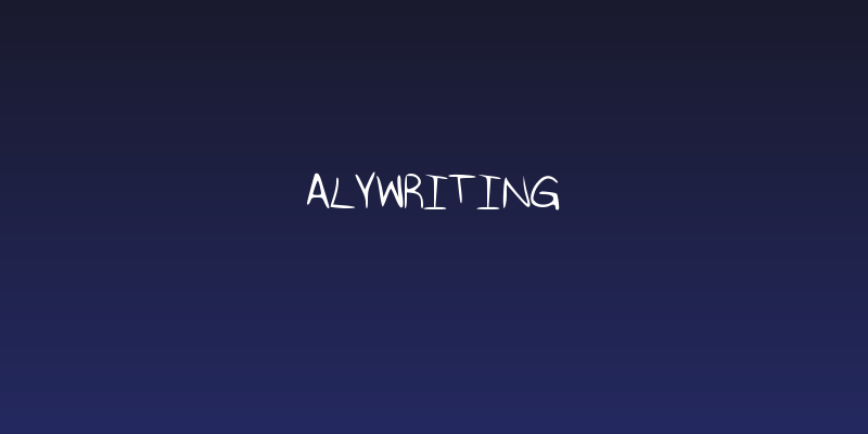 Alywriting Social Header