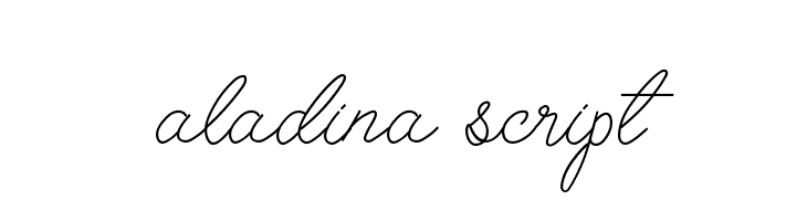 aladina script  フリーフォントのダウンロード