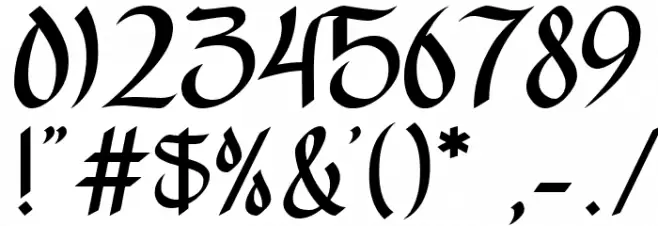 alamsyah Font OTHER CHARS