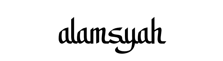 alamsyah  Frei Schriftart Herunterladen