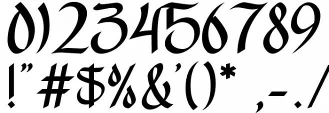 alamsyah Font OTHER CHARS