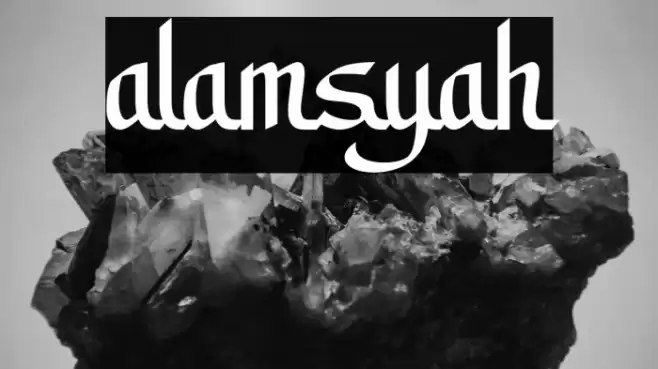 alamsyah Font examples