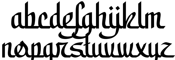 alamsyah Font LOWERCASE