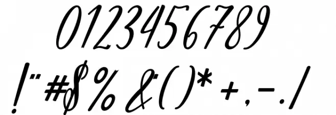 alana you Font OTHER CHARS