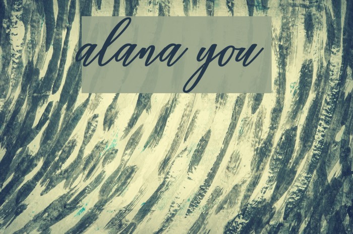 alana you Font examples
