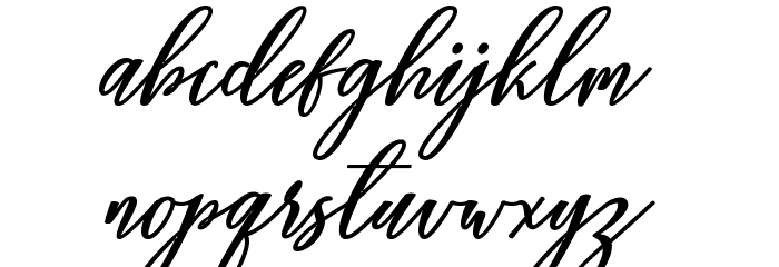 alana you Font LOWERCASE