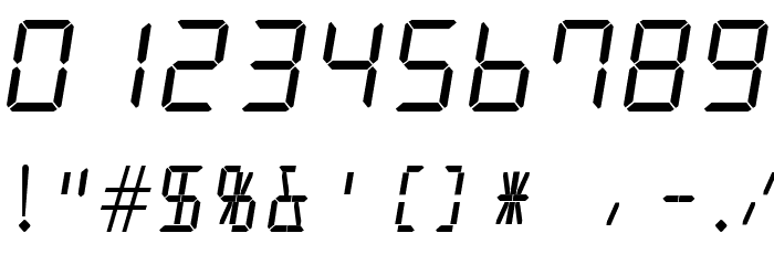 digital clock font