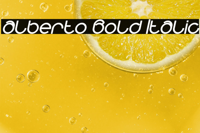 alberto Bold Italic Example 3