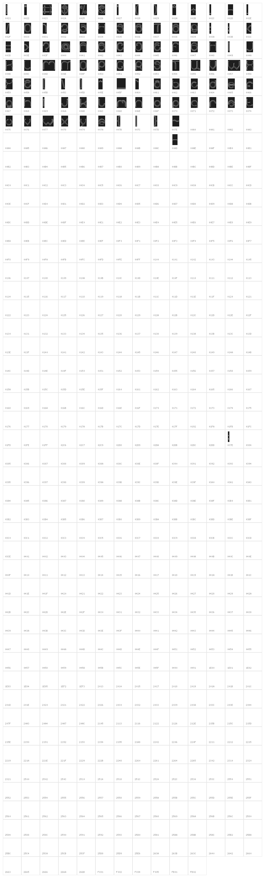 alberto-Hollow-Inverse Character Map