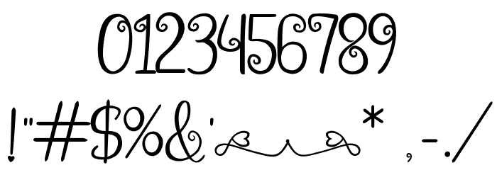 aleidita's heart Font OTHER CHARS