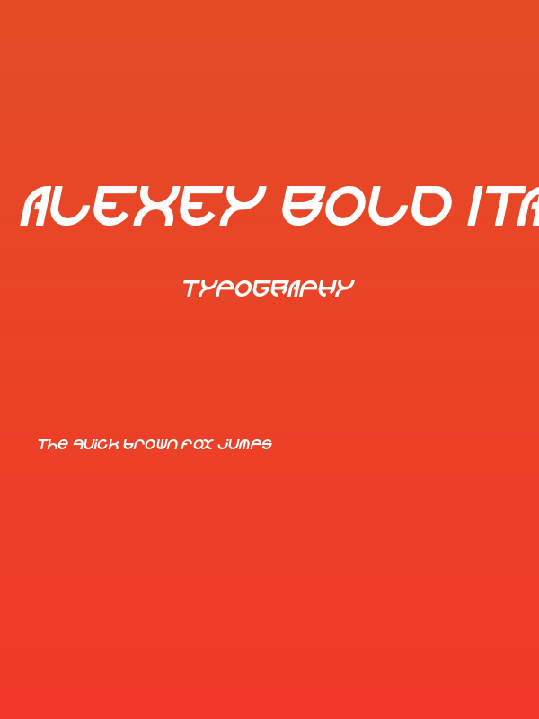 alexey Bold Italic Poster