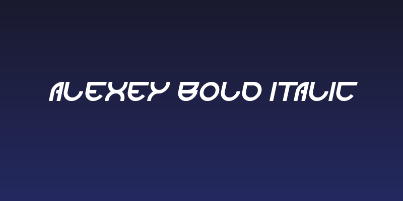 alexey Bold Italic Social Header