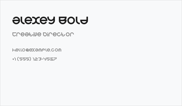 alexey Bold Business Card