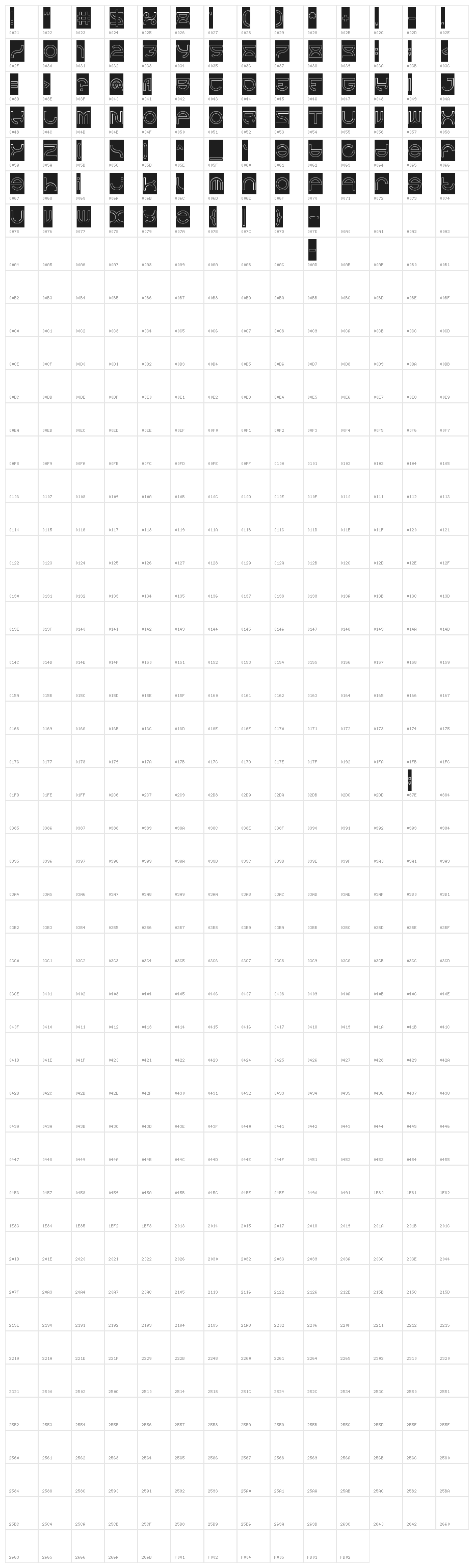 alexey-Hollow-Inverse Character Map