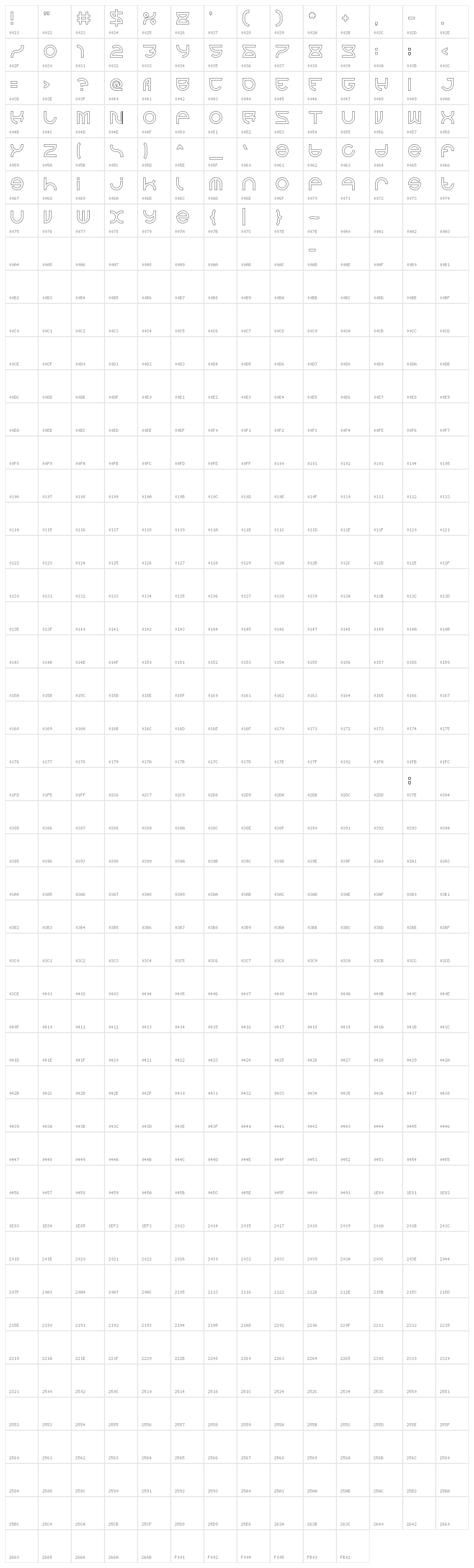 alexey-Hollow Character Map