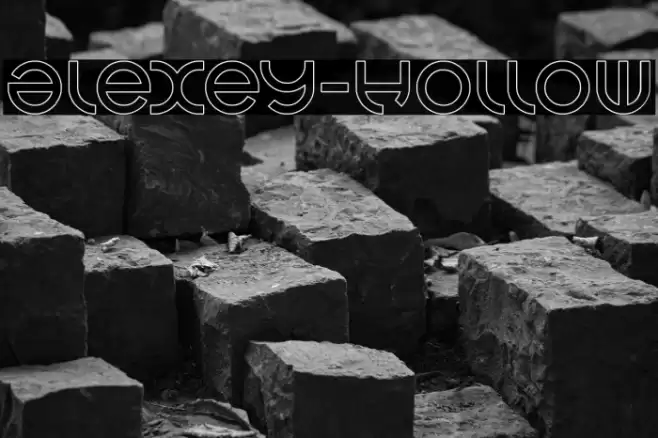 alexey-Hollow Font examples