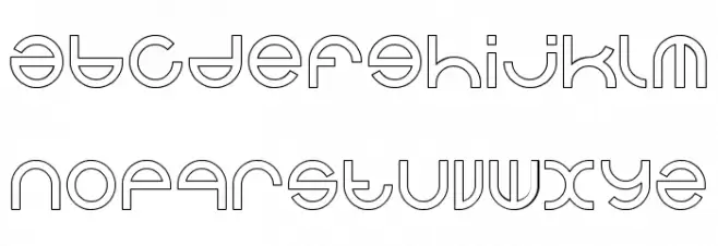 alexey-Hollow Font LOWERCASE