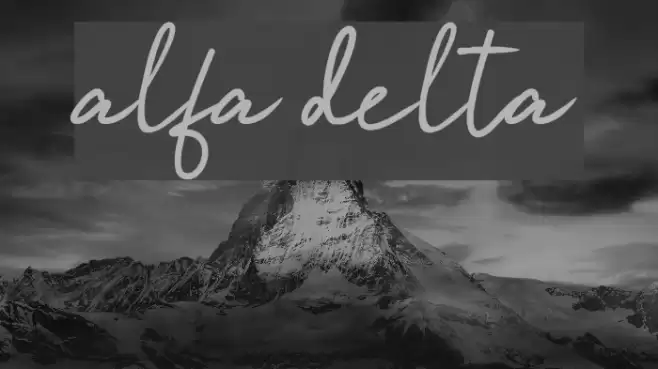 alfa delta Schriftart examples