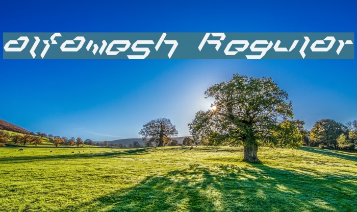 alfamesh001 Regular Шрифта examples