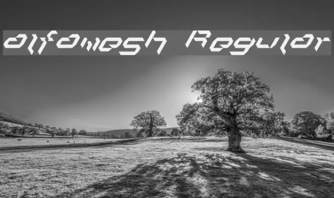 alfamesh001 Regular Font examples