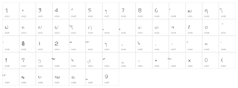 alice_2 Medium Character Map